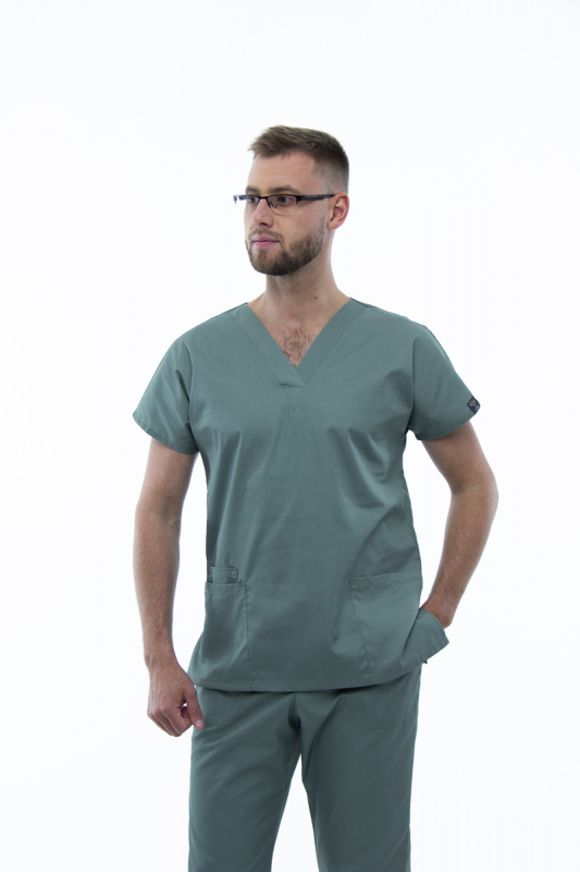 Медицинский топ 01 Оливковый - фото 3