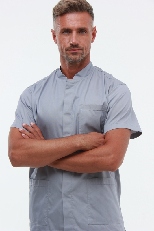 Медицинский костюм 20182 Серый - фото 2