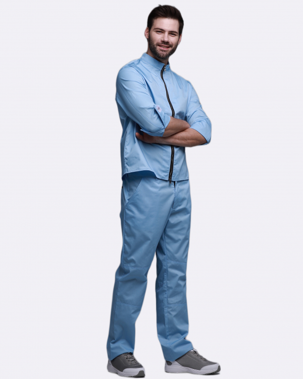 Медичний костюм 20385 Блакитний - фото 2