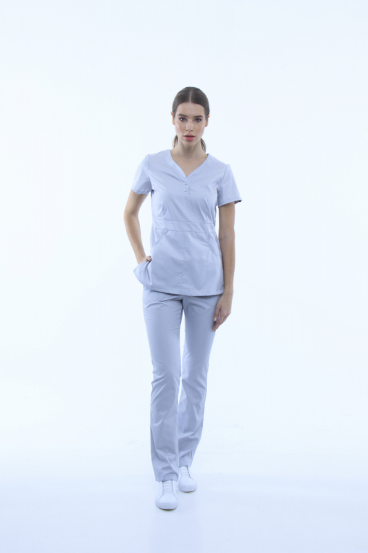 Медичний костюм 1181 Сірий - фото 3