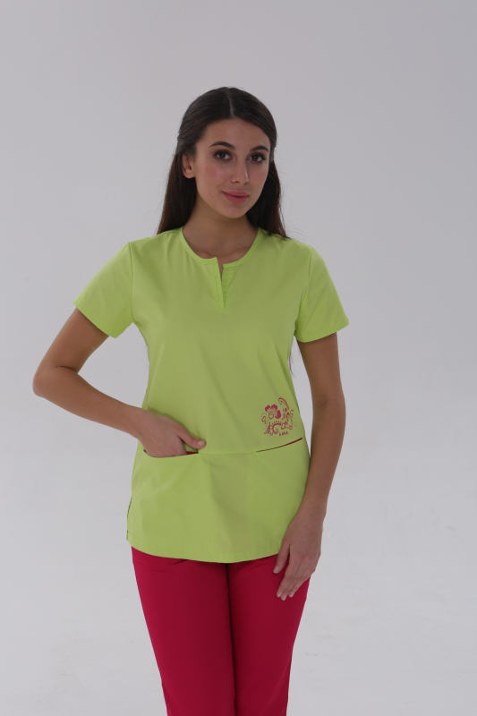 Медичний топ 18 Лаймовий - фото 3
