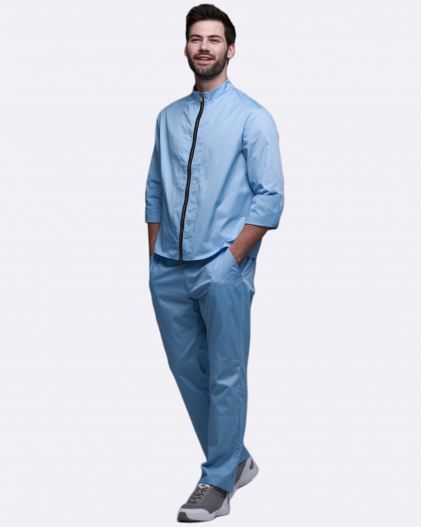 Медичний костюм 20385 Блакитний - фото 3