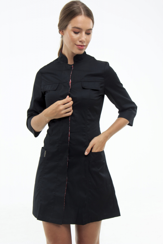 Медицинский халат 105 Черный Медицинский халат 105 Черный - фото 2