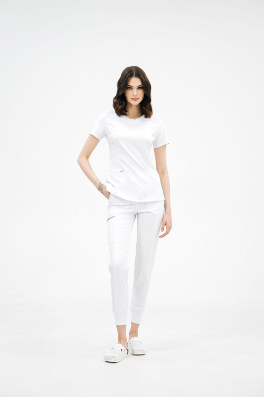 Медичний топ 606 Білий Медичний топ 606 Білий - фото 5