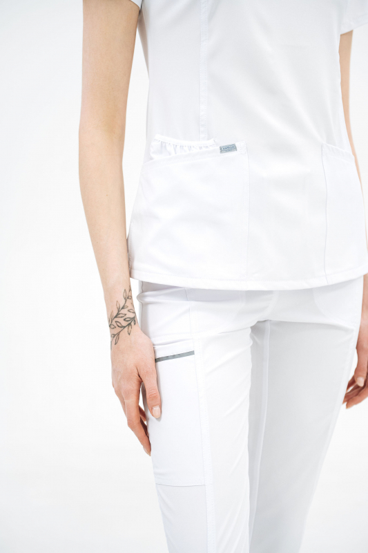 Медичний топ 606 Білий Медичний топ 606 Білий - фото 3