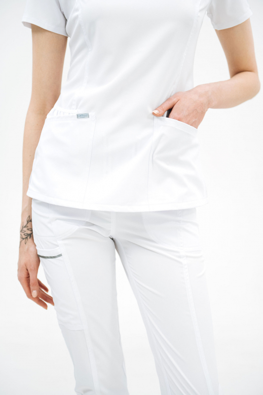 Медичний топ 606 Білий Медичний топ 606 Білий - фото 2