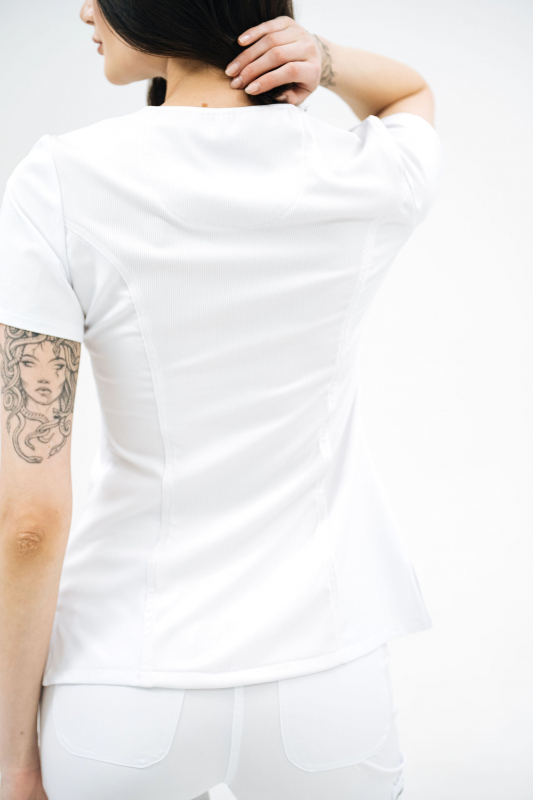 Медичний топ 606 Білий Медичний топ 606 Білий - фото 4