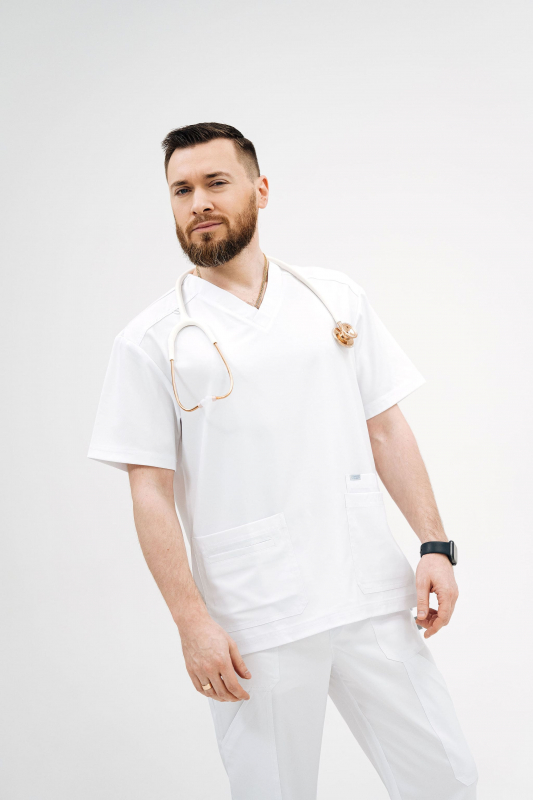 Медичний топ 603 Білий Медичний топ 603 Білий - фото 4