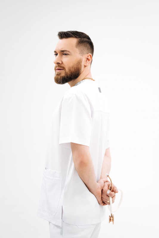 Медичний топ 603 Білий Медичний топ 603 Білий - фото 2