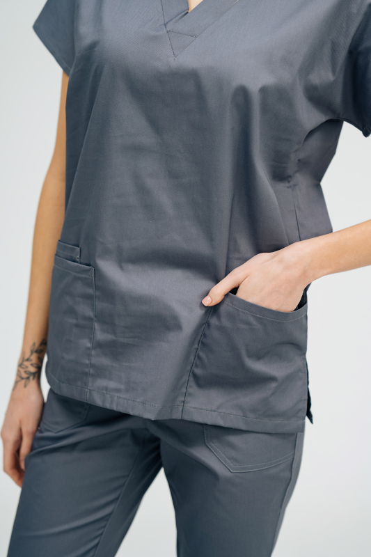 Медичний костюм 0181S Сірий Медичний костюм 0181S Сірий - фото 4