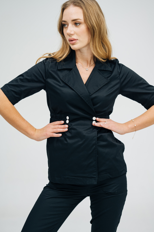 Медичний топ 148 Чорний - фото 3