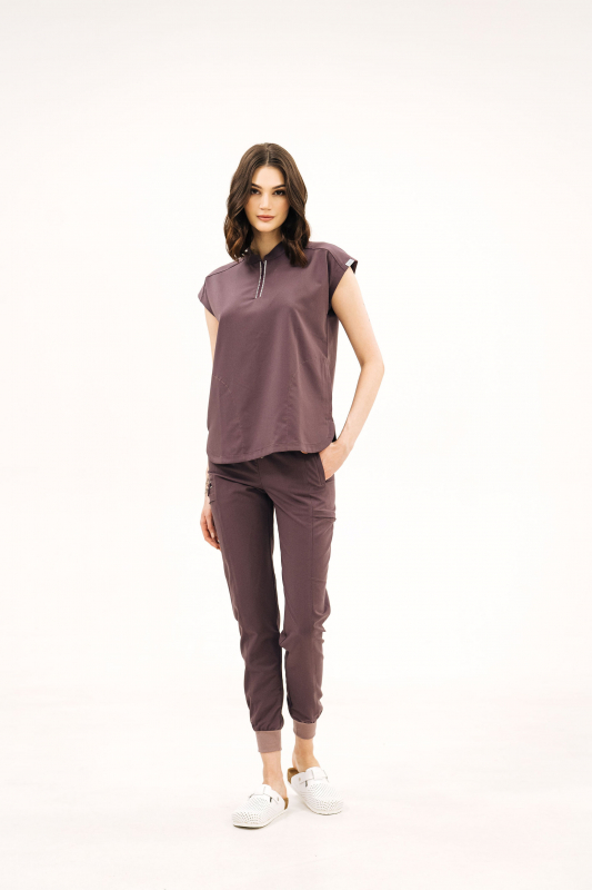 Медичний топ 607 R Баклажан - фото 4