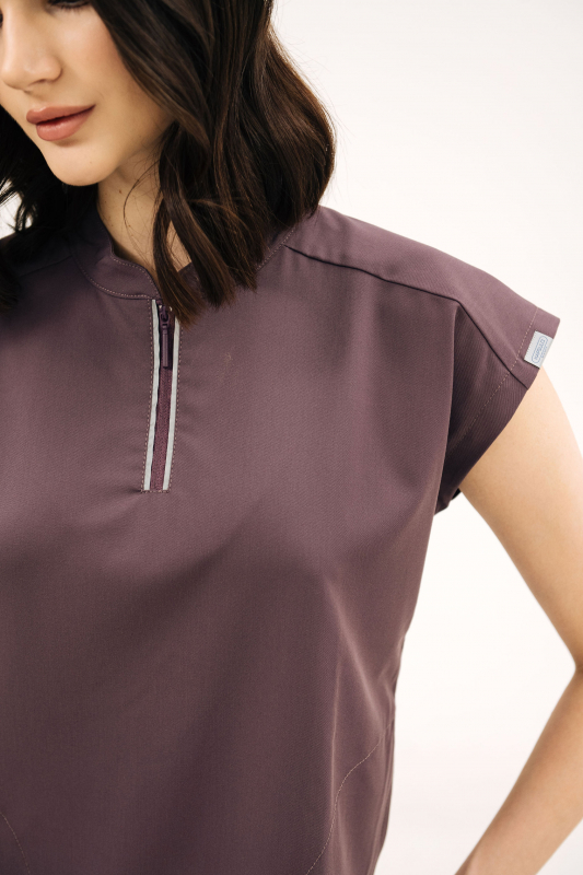 Медичний топ 607 R Баклажан - фото 3