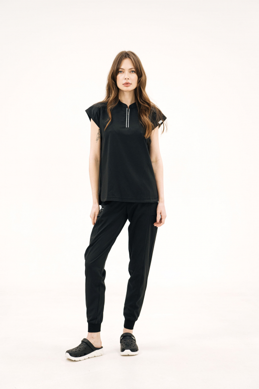 Медичний топ 607 Чорний - фото 5