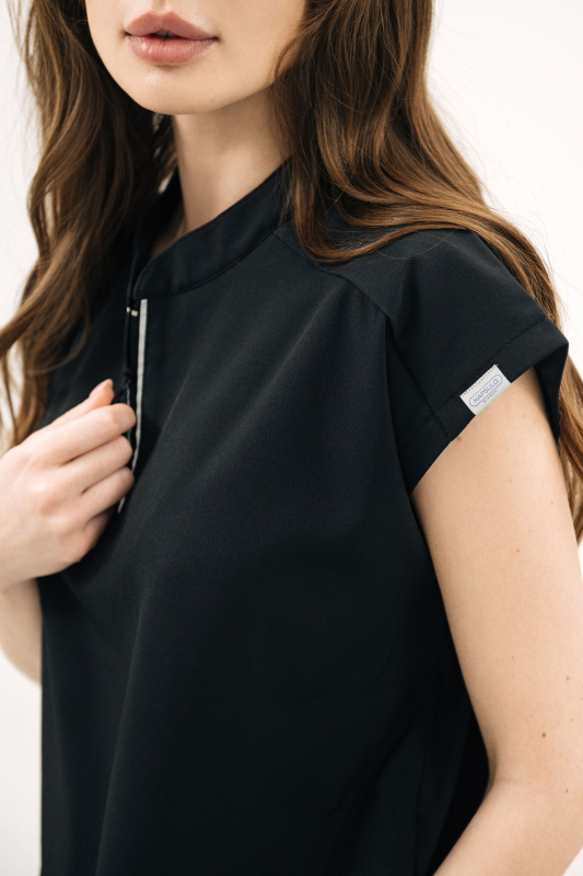 Медичний топ 607 Чорний - фото 3