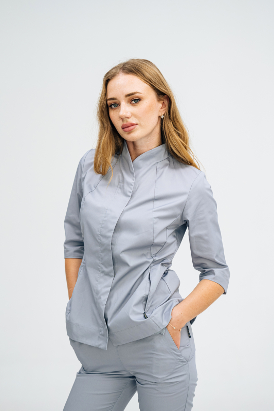 Медицинский костюм 13587 Серый Медицинский костюм 13587 Серый - фото 3