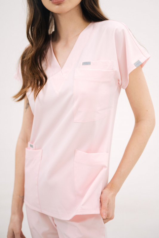 Медичний топ 609 Рожевий - фото 2