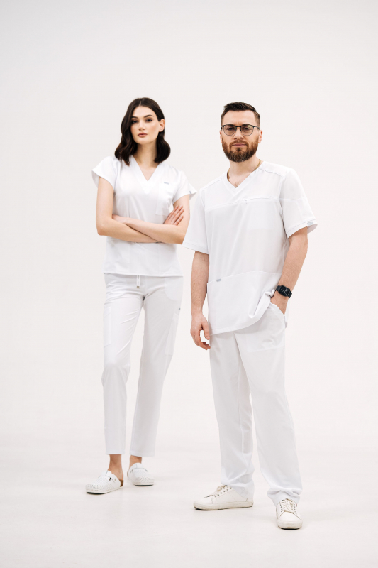 Медичний топ 609 Білий Медичний топ 609 Білий - фото 2