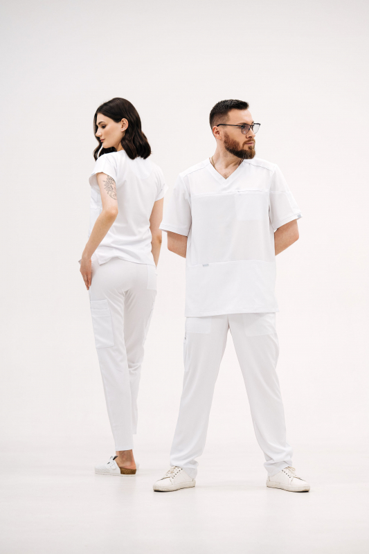 Медичний топ 609 Білий Медичний топ 609 Білий - фото 4