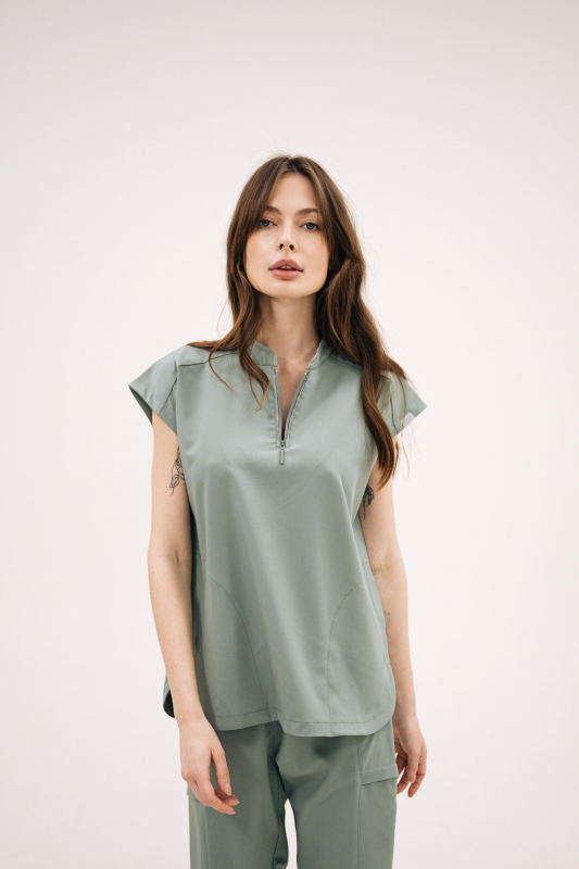 Медичний топ 607 R Оливка - фото 2