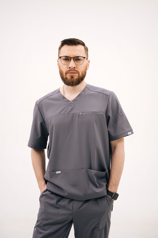 Костюм медичний 60170 Світлий мокрий асфальт - фото 5