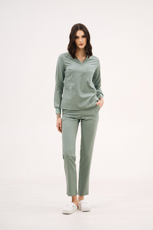 Медичний топ 605 R Оливка - фото 4