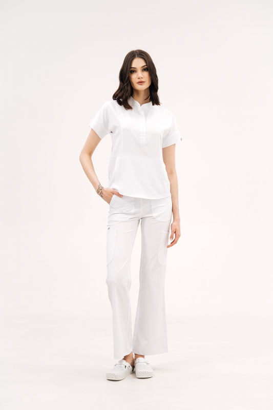 Медичний топ 604 Білий - фото 4