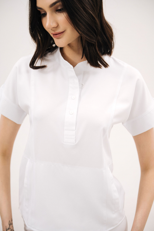 Медичний топ 604 Білий - фото 2