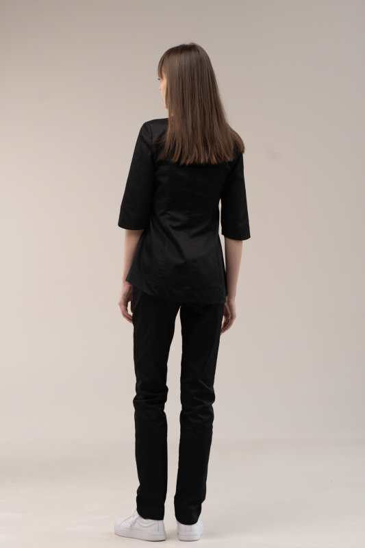 Медичний костюм 13587 ТЧорний - фото 2