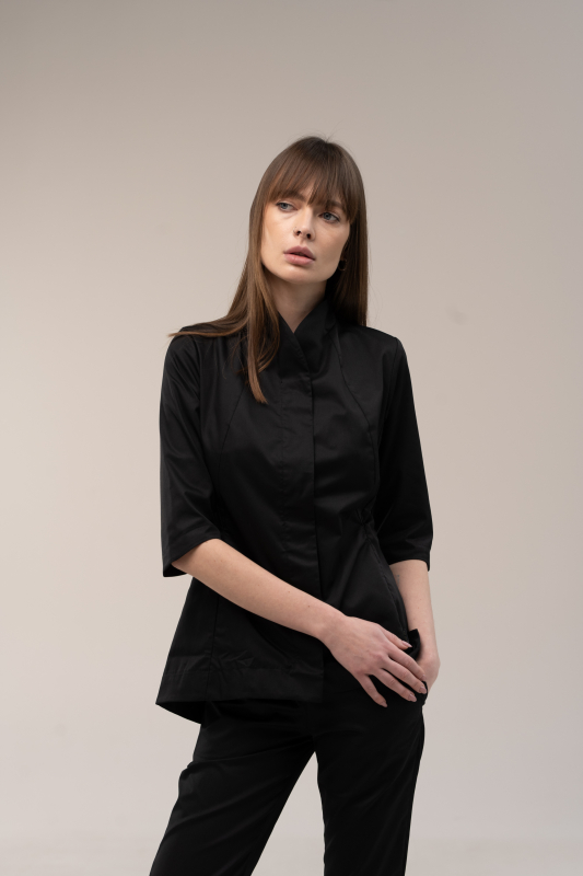 Медичний костюм 13587 ТЧорний - фото 3