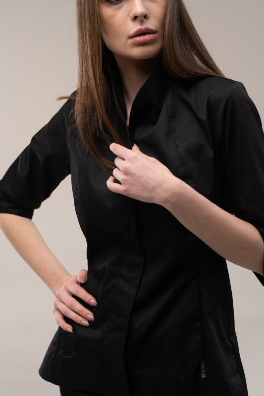 Медичний костюм 13587 ТЧорний - фото 5