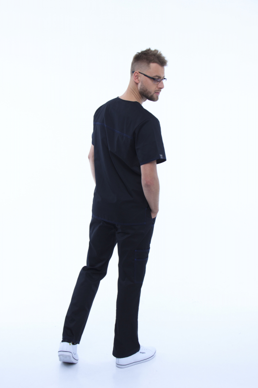 Медичний костюм 0284 Чорний Медичний костюм 0284 Чорний - фото 4