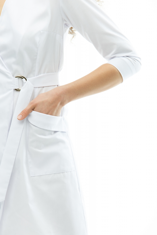 Медична сукня 112 Білий Медична сукня 112 Білий - фото 5