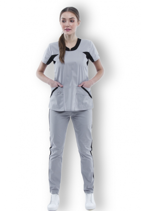 Медичний костюм 2683 Сірий - фото 2