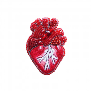 Брошка "Серце анатомія червоне" Ручна робота Брошка "Серце анатомія червоне" Ручна робота - фото