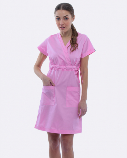 Медична сукня 133 Світло-рожевий - фото