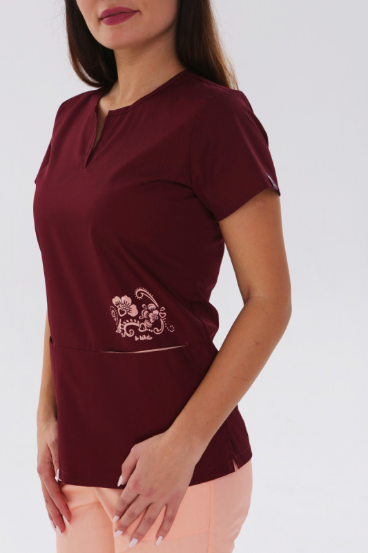 Медицинский топ 18 Бордо Медицинский топ 18 Бордо - фото 3