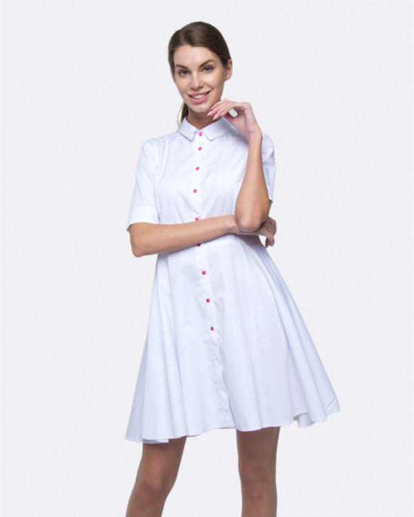 Медична сукня 119 Білий - фото 4
