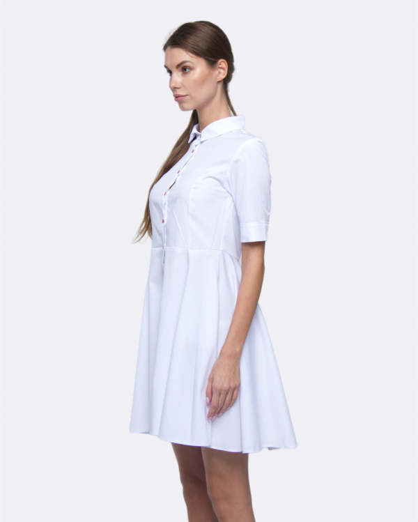 Медична сукня 119 Білий - фото 2