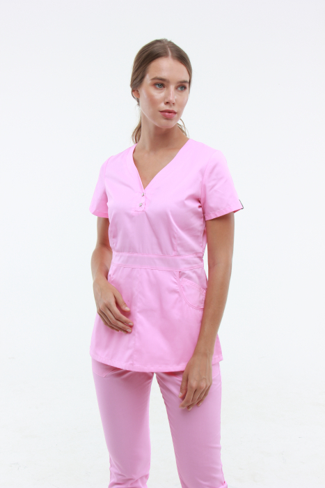 Медичний костюм 1181 Рожевий - фото