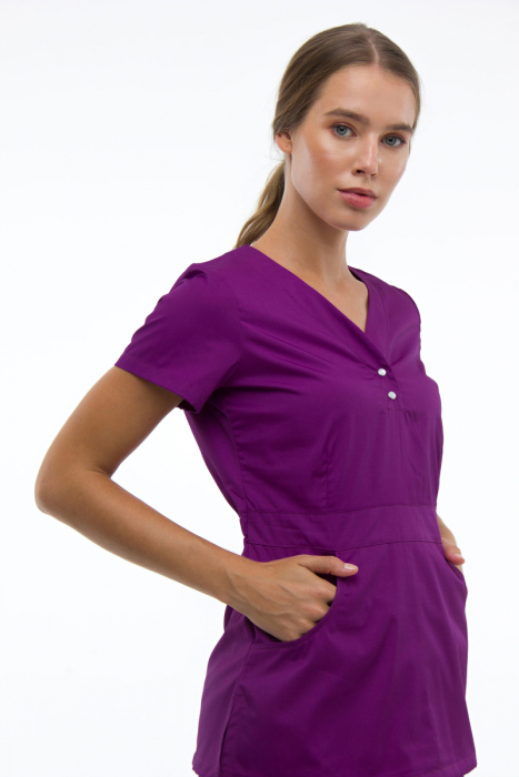 Медичний костюм 1181 Фіолетовий - фото