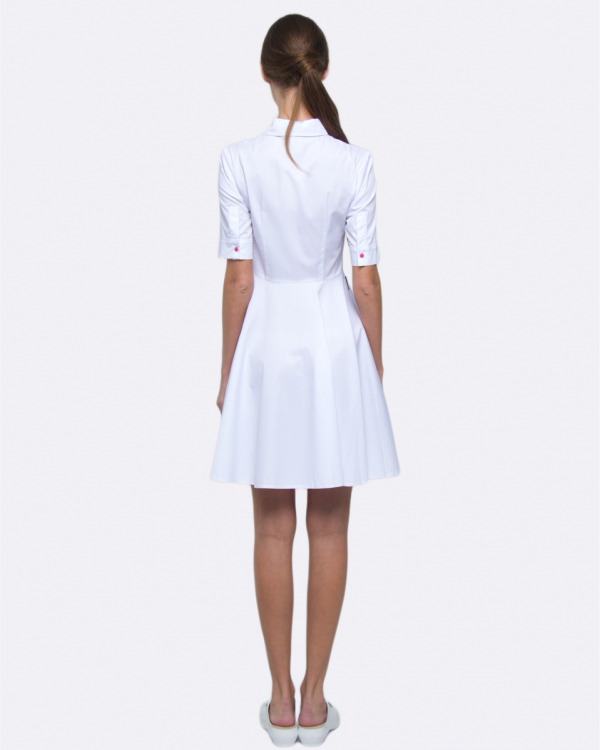 Медична сукня 119 Білий - фото 3