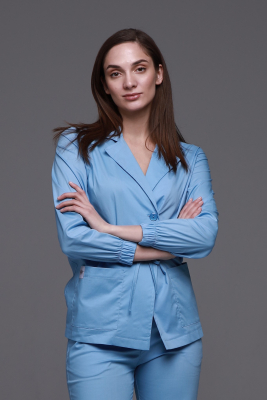 Медичний топ 410 Блакитний - фото